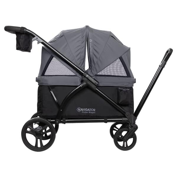 slide 1 of 1, Baby Trend Navigator PRO 2-in-1 Stroller Wagon, Dash Black