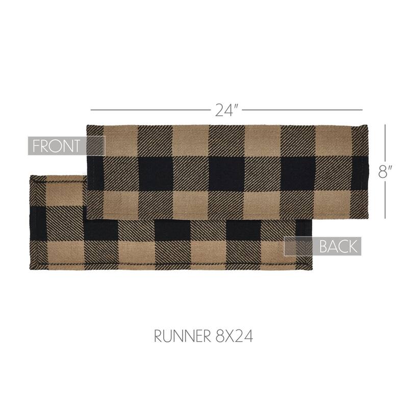 Black Check Runner 12x36