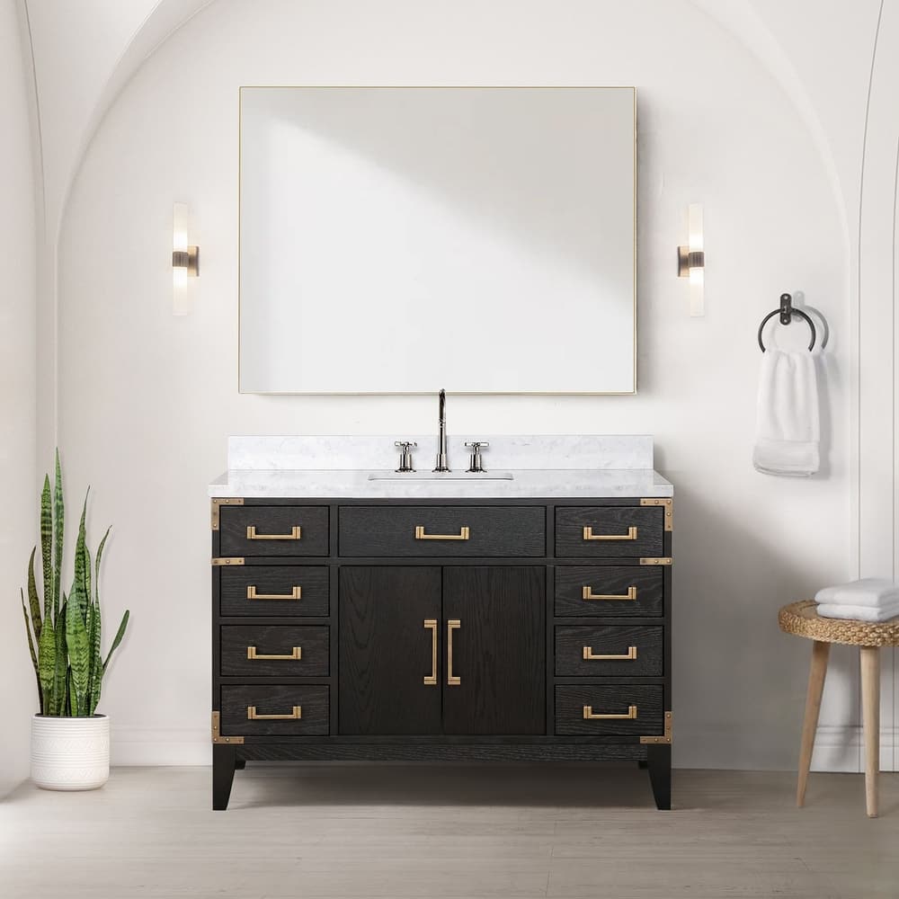 Lexora Laurel Bath Vanity and Carrara Marble Top