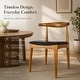 preview thumbnail 56 of 96, Set of 2 Kennedy Elbow Chairs Farmhouse Wooden Dining Chairs With PU Leather Or Fabric Cushion Seat, Modern Accent Side Chairs