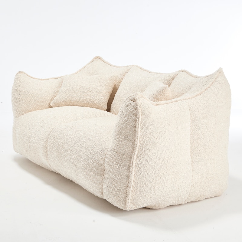 Beanbag Chair with High Resilience Foam Core. The Square Recliner Sofa Is Ideal for Family Members And Friends Engaged in Games