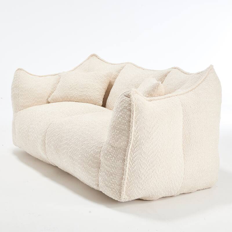 Giant Bean Bag Loveseat Sofa with Armrest for Living Room