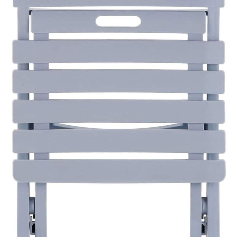 Outdoor Folding Chair Set of 2 Space-Saving UV Resistant Patio Seating