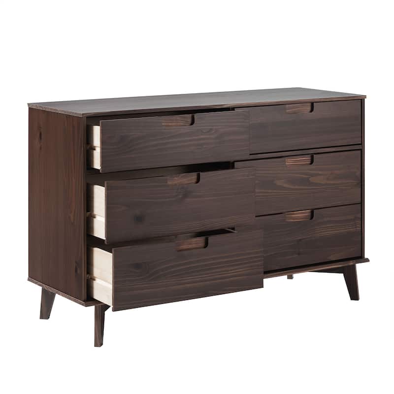 Middlebrook Gammelstaden Mid-Century Solid Wood 6-Drawer Dresser