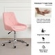 preview thumbnail 14 of 43, Modern Teddy Fleece Fabric with Metal Legs with Lift Adjustment, Swivel Office Chair