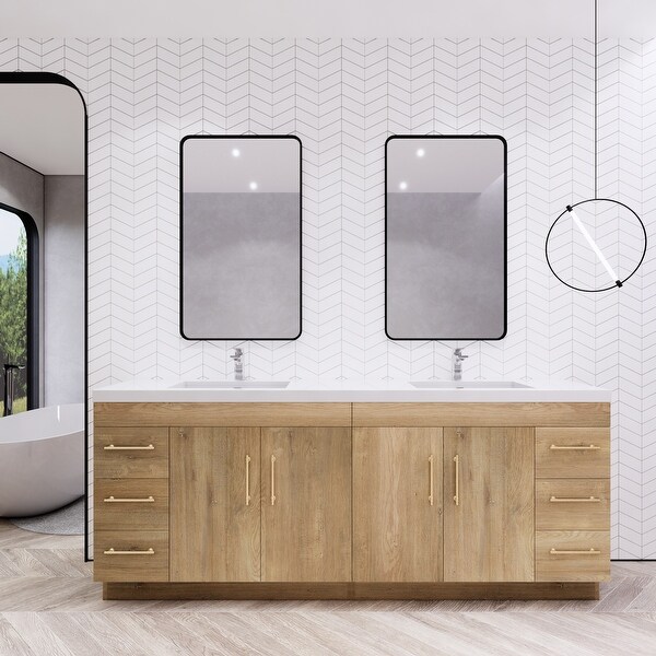 NEW　フリーチェスト　BE/BK/WAL/WH Oberman 48in Black Cherry Single Sink Bathroom Vanity | Whalen