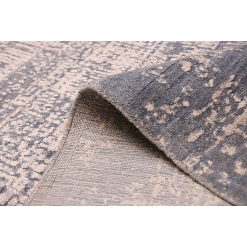 ECARPETGALLERY Hand Loomed Elysian Light Denim Blue Rug - 8'1 x 9'10