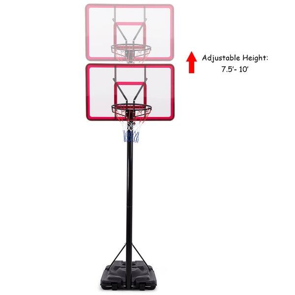 Shop Gymax 10 Height Adjustable Basketball System Hoop Stand