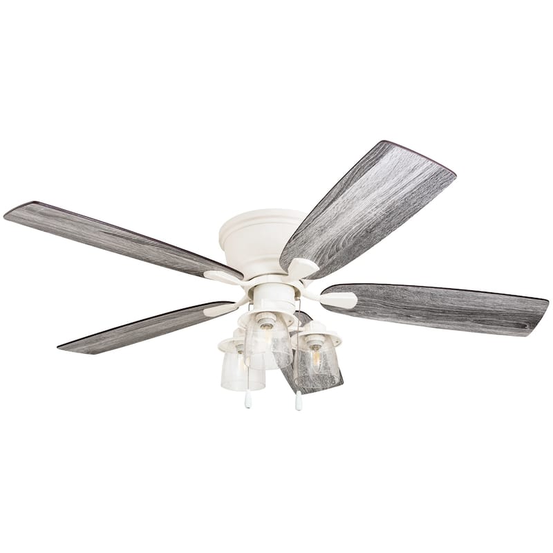 The Gray Barn Chevening 52-inch Coastal Indoor LED Ceiling Fan with Pull Chains 5 Reversible Blades - 52