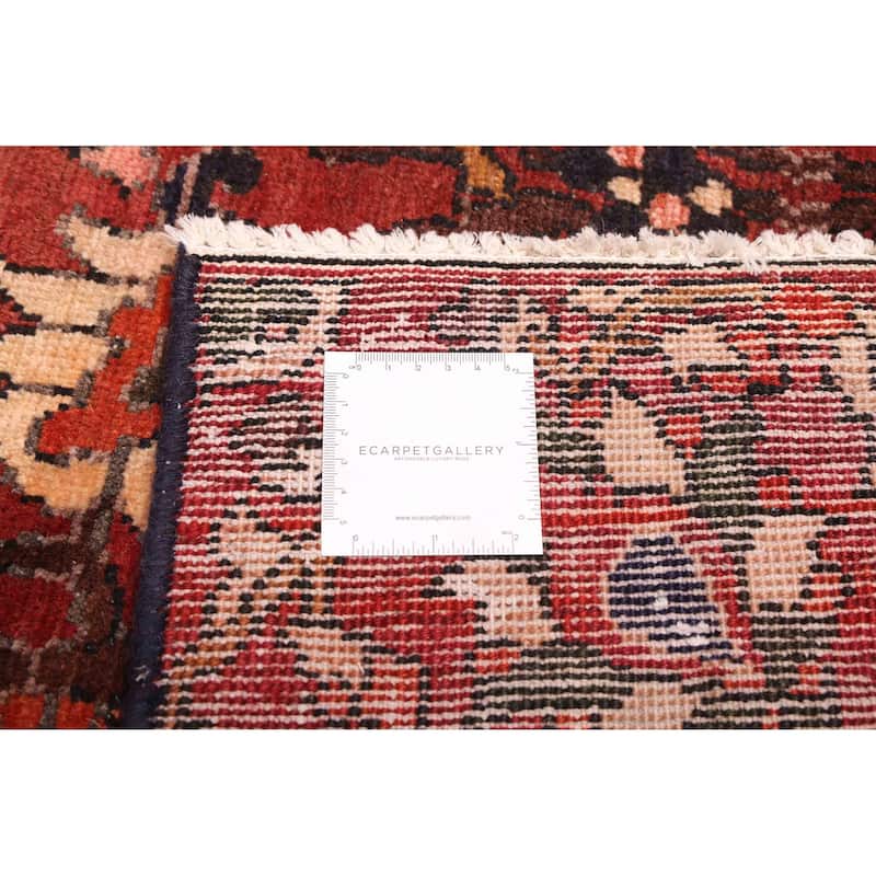 ECARPETGALLERY Hand-knotted Kayseri Vintage Dark Red Wool Rug - 6'3 x 9'9