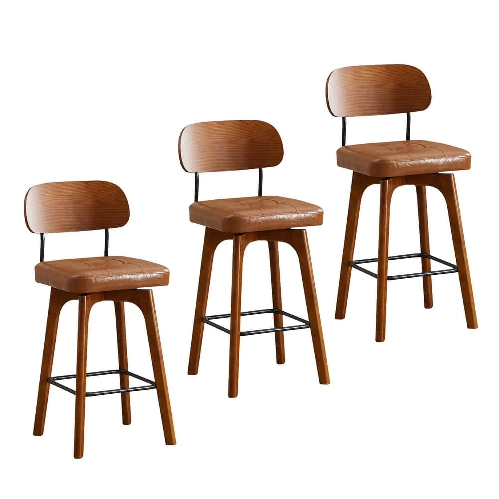 Swivel Bar Stool Set of 2/3/4 with Back Support