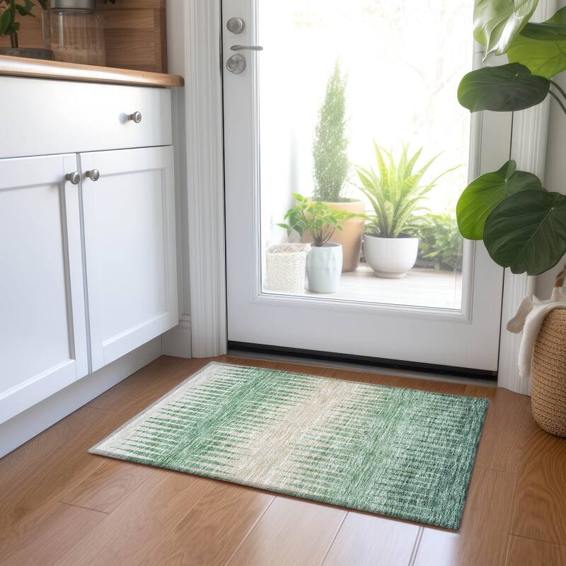 Machine Washable Indoor/ Outdoor Chantille Ombre Contemporary Rug