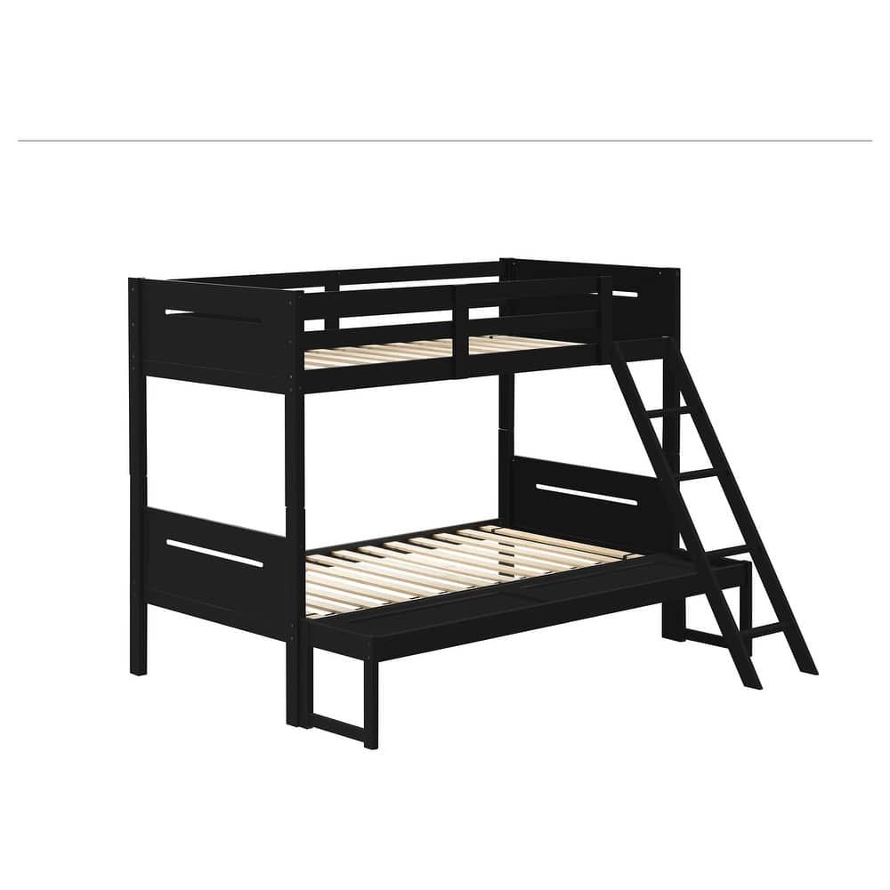 Littleton Transitional Wood Bunk Bed with Slatted Mattress