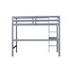 preview thumbnail 10 of 10, Wood Loft Bed with Safety Guardrail, Built-in Desk, Ladder, Grey