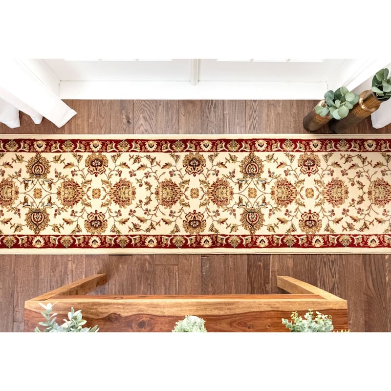 Custom Size Runner Timeless Abbasi Traditional Stair Rug - Ivory - 2' 7" x 3' 4" - Runner/Rectangle