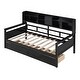 preview thumbnail 7 of 37, Twin Size Daybed with Drawers, Wood Twin Daybed with Bedside Shelf