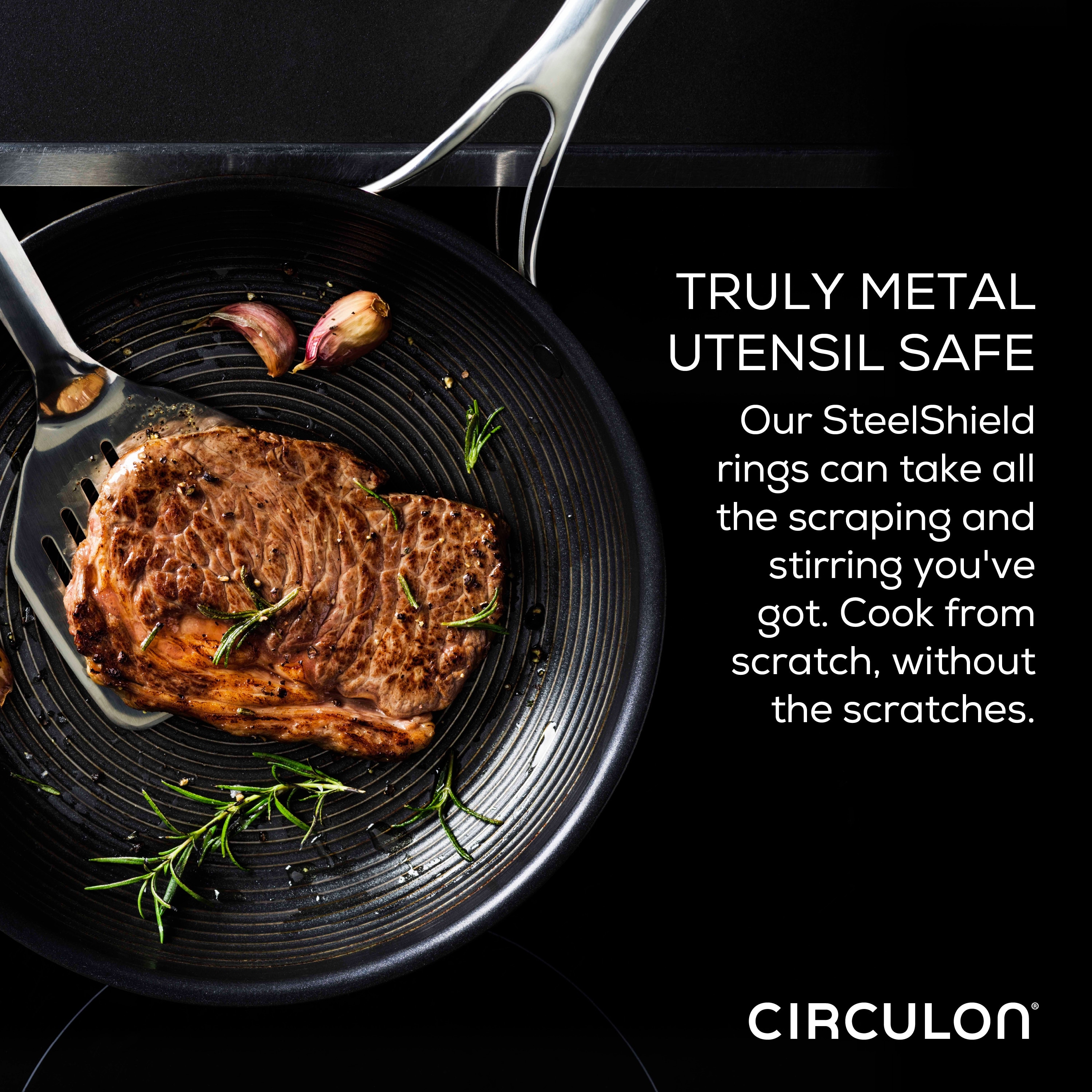Circulon Steelshield C-series 3pc Clad Tri-ply Nonstick Chef Pan