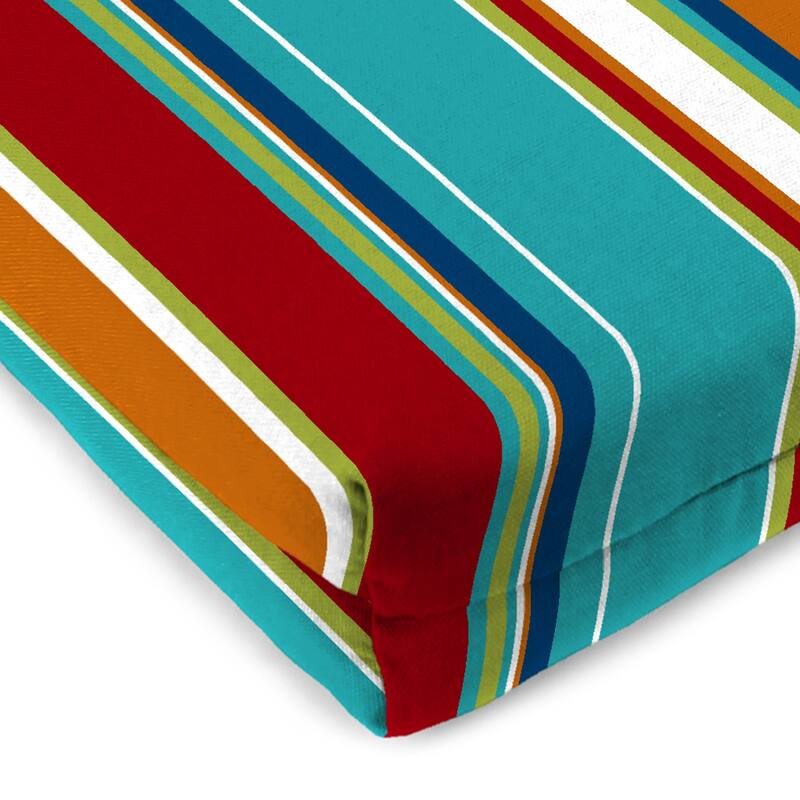 19" x 17" Outdoor Seat Cushion with Ties - Set of 2 - 19" W x 17" L x 2" H