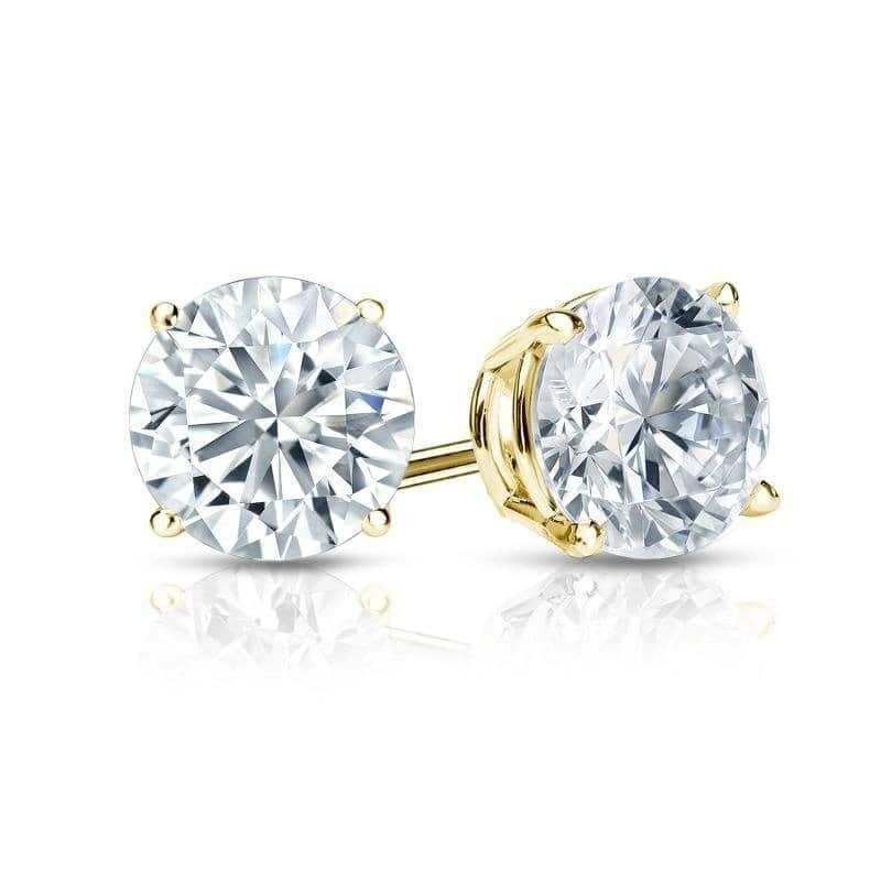 Auriya 1 3/4ctw Round Diamond Stud Earrings 18kt Gold Certified