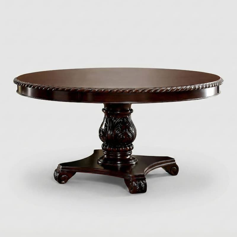 Furniture of America Kova Cherry Finish 60-inch Wood Round Dining Table