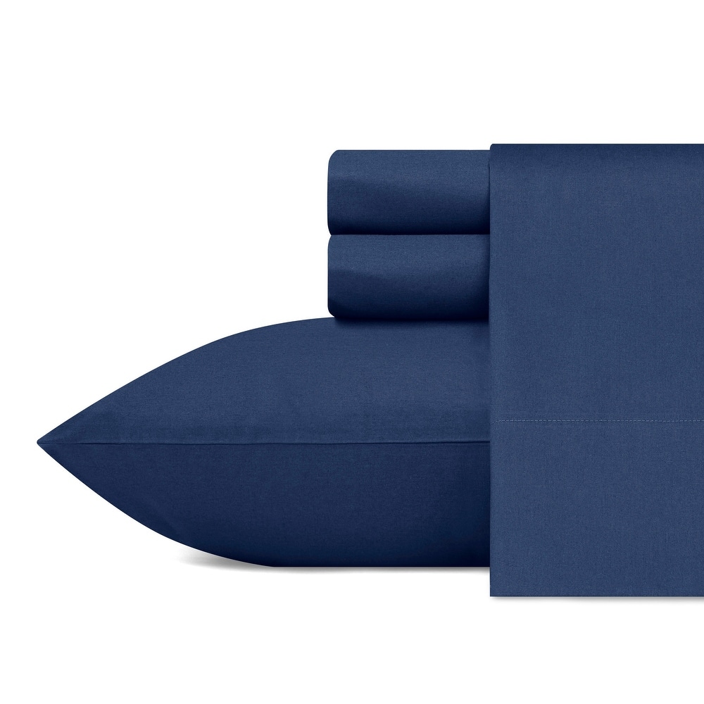 Nautica Cotton Percale Deep Pocket Bed Sheet Sets