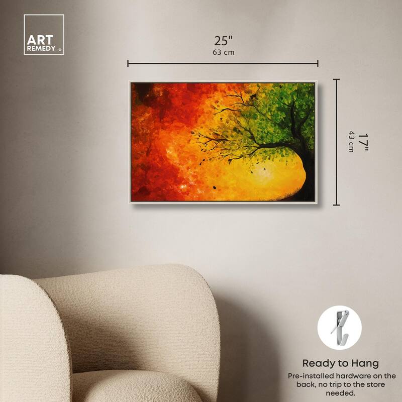 Fire and Ice Tree I Canvas by Art Remedy