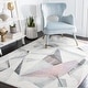 preview thumbnail 2 of 69, SAFAVIEH Porcello Thinh Mid-Century Modern Abstract Rug 2'7" x 5' - Ivory/Pink - Rectangle