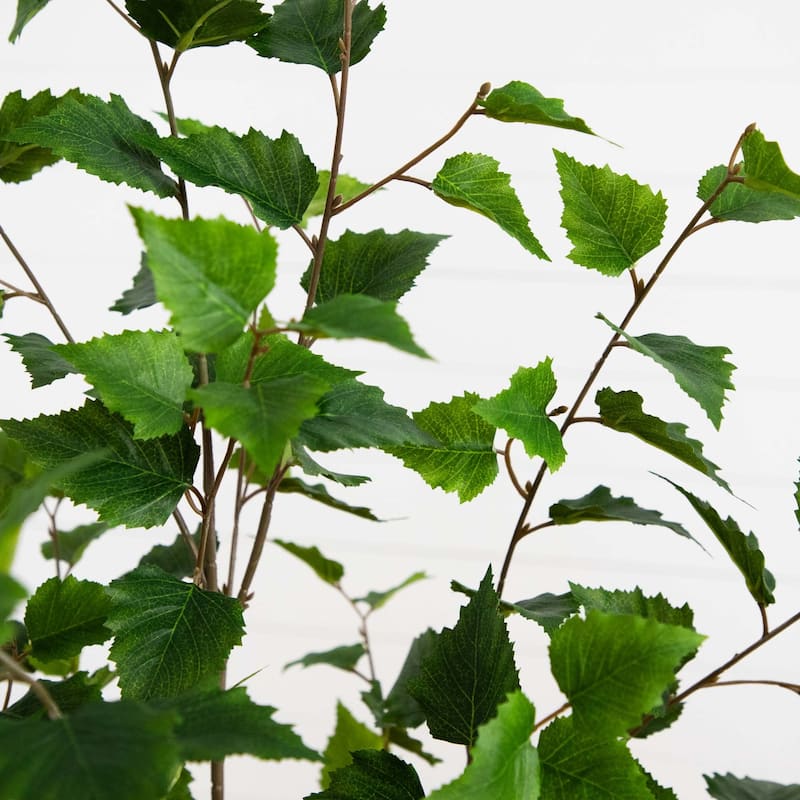 Artificial Potted Birch Tree - 5' - Green