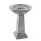 preview thumbnail 2 of 1, Gingko intelliSOLAR Birdbath with Remote - Weathered Stone - N/A