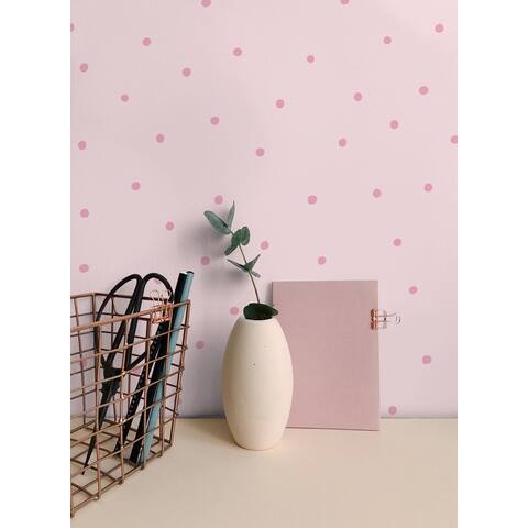 buy pink polka dot wallpaper online at