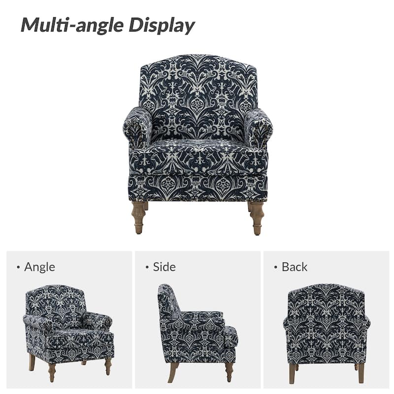 Yahweh Farmhouse Nailhead Armchair with Rolled Arms by HULALA HOME(Set of 2)