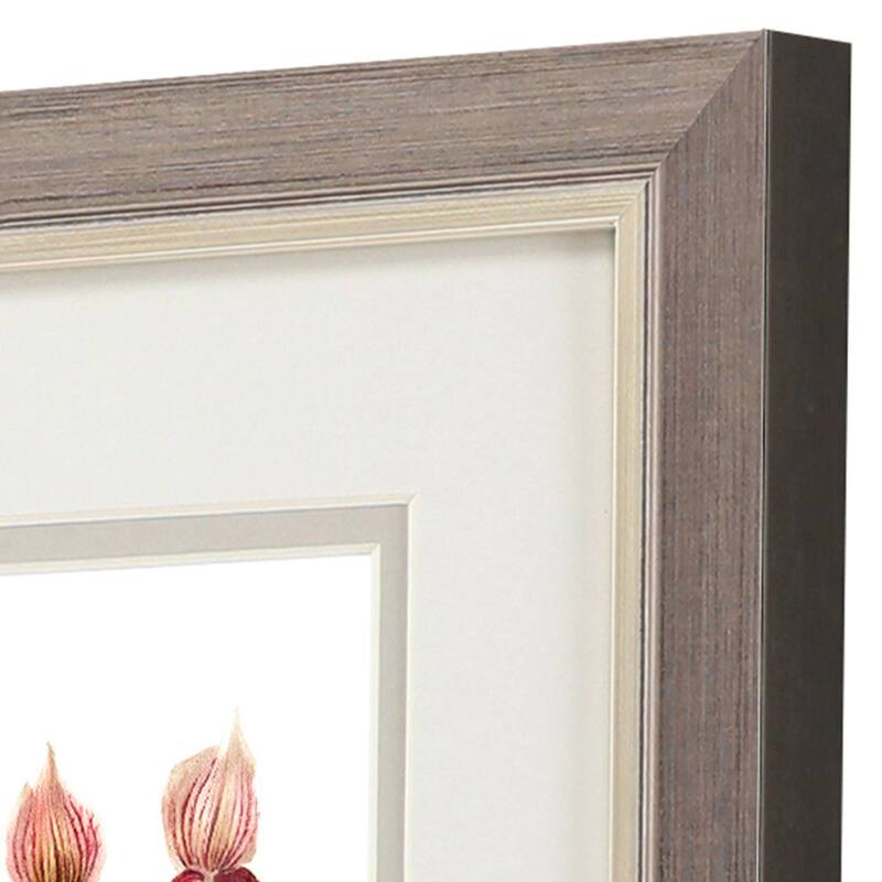 HomeRoots Set Of Two Floral Beauty II Silver Framed Wall Art