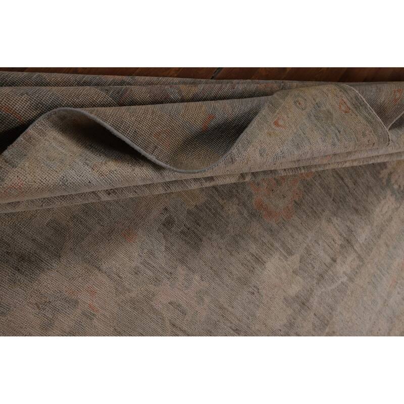 Transitional Oushak Turkish Area Rug Handmade Wool Carpet - 8'0"x 9'9"