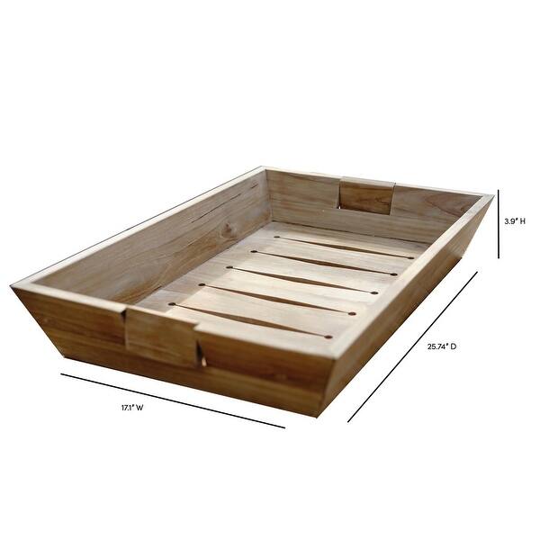 Laurel Teak Outdoor Serving Tray Bed Bath & Beyond 31415206