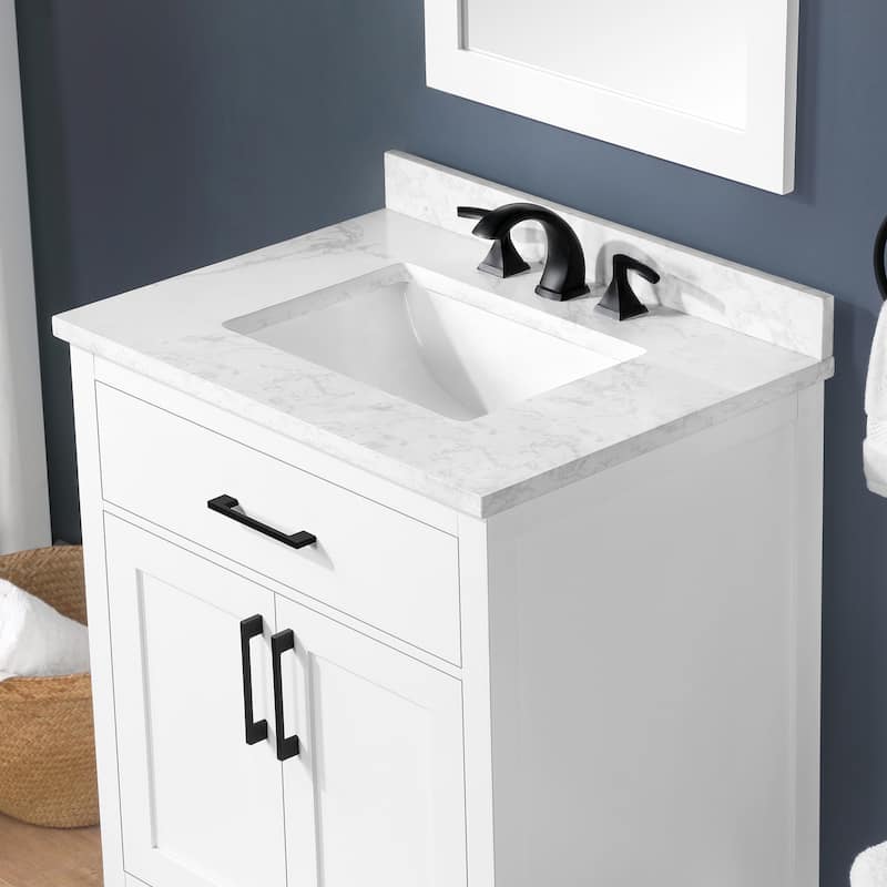 Athea Bathroom Vanity with White Engineered Marble Top