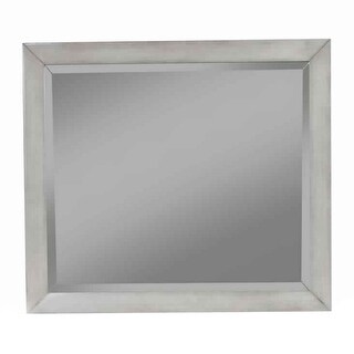 Mid Century Modern Rectangular Molded Mirror With Wooden Frame Gray ...