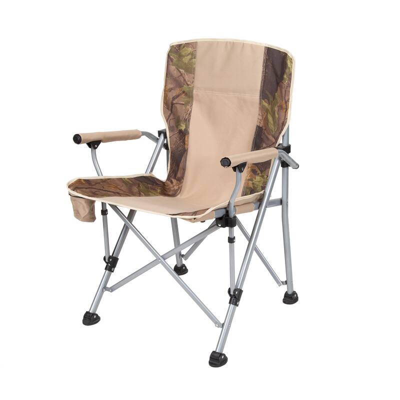 Stansport Apex Camo Chair - 25.2" L x 20.9" W x 36.6" H - 25.2" L x 20.9" W x 36.6" H - Brown