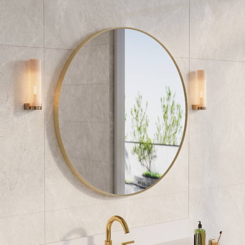 Modern Bathroom Wall Mounted Anodized Aluminum Framed Wall Vanity Mirror