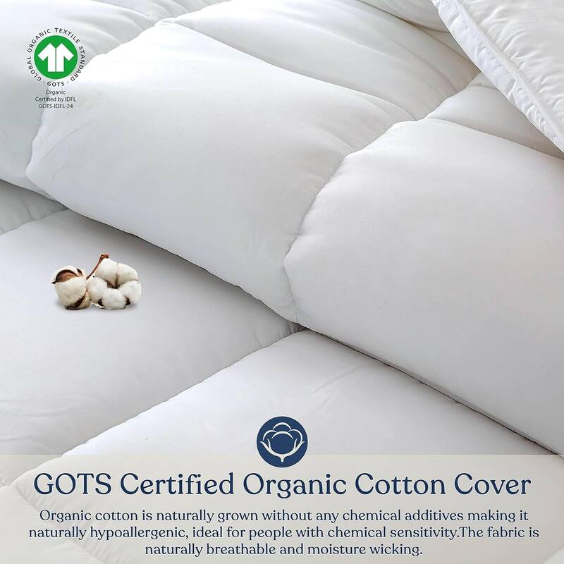 Organic Cotton Down Alternative Microfiber Fill Duvet insert On Sale
