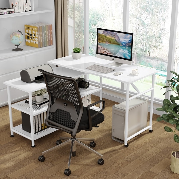 2 level deals l shaped desk