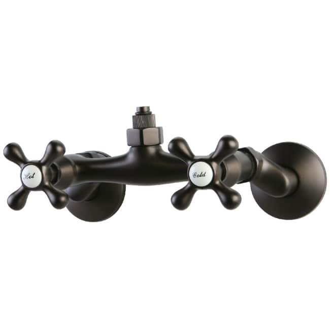 Kingston Brass Vintage Wall Mount Tub Filler Faucet with Riser Adapter