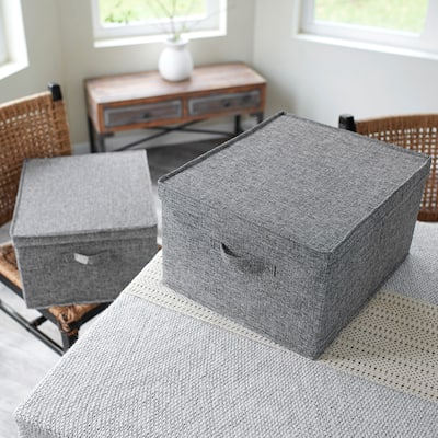 Household Essentials Fabric Storage Bins, Set of 2