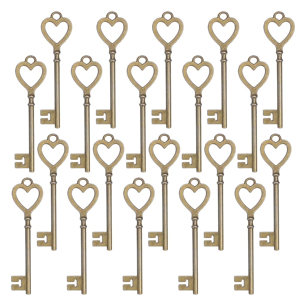 Vintage Key Bottle Openers, 20PCS 82x22mm for Party Favors Decoration Bronze