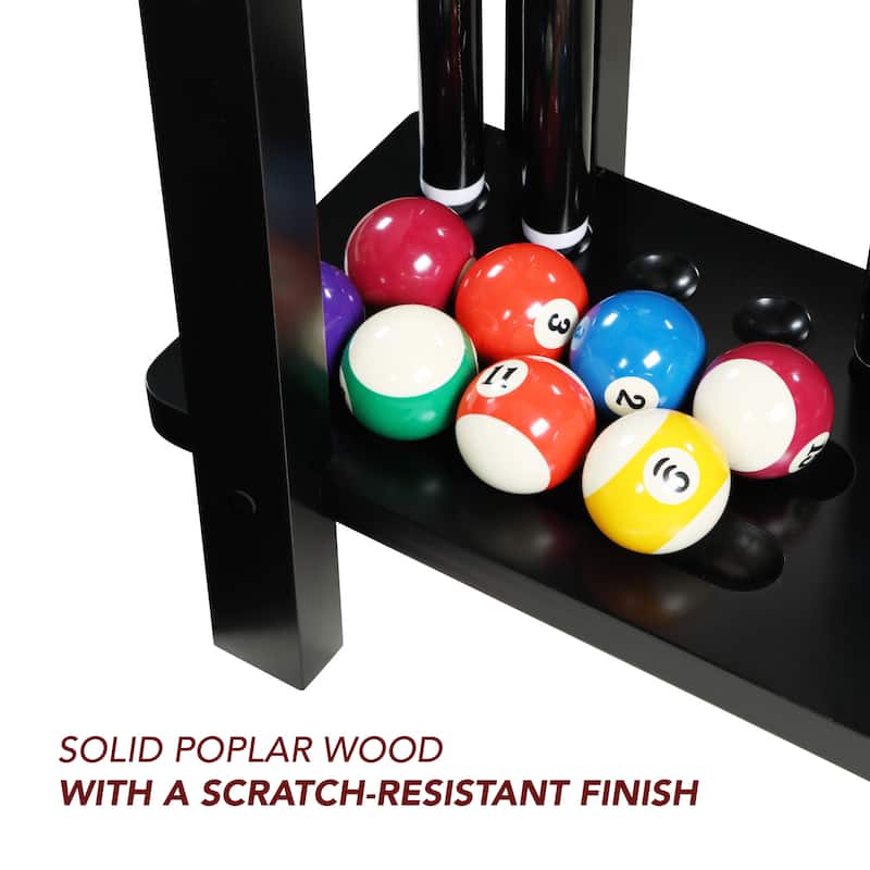 Hathaway Classic 28-in Floor Billiard Cue Rack - Black