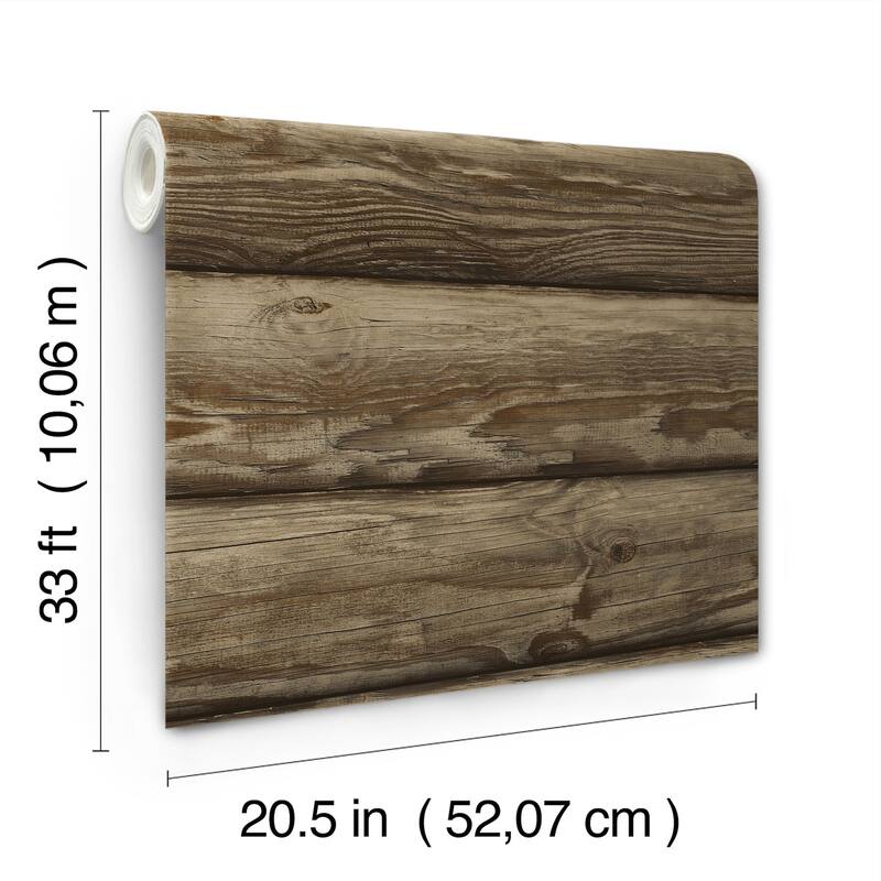 Bunkhouse Mahogany Wallpaper