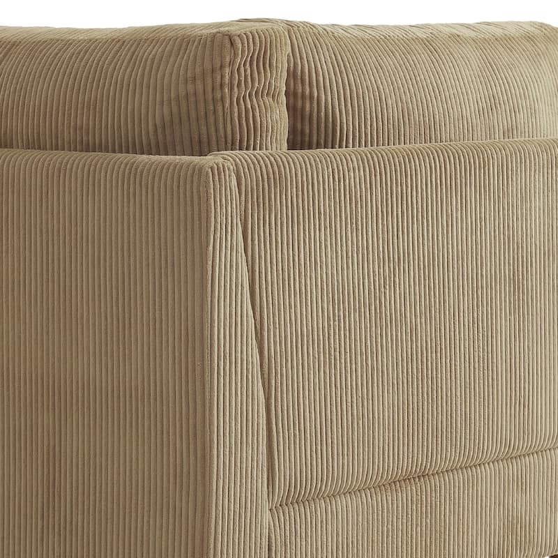 Jannae 112.12'' Upholstered Corduroy Sofa