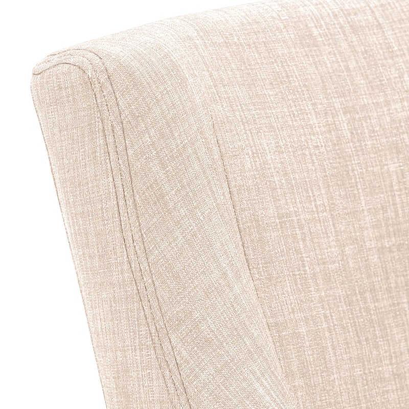 Voyager Button Tufted Slope Arm Linen Dining Chair (Set of 2) by iNSPIRE Q Artisan