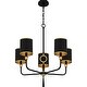 preview thumbnail 4 of 7, Lockery 5-Light Matte Black Chandelier