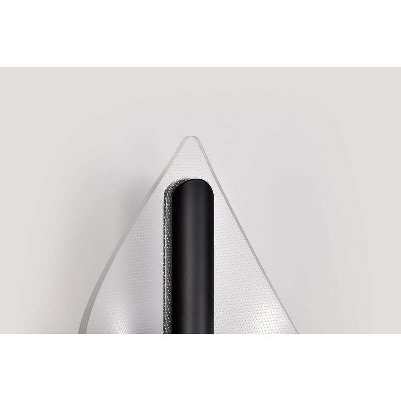 Geneva 18 Inch LED Small Wall Sconce Matte Black Silk Screened Acrylic Lens