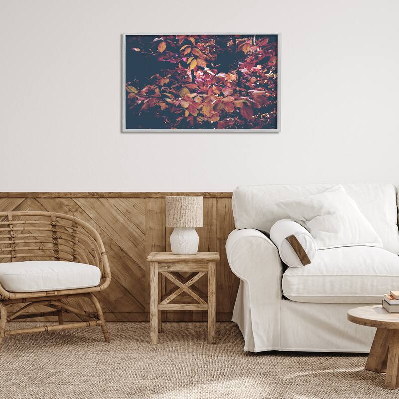 Stupell Dusky Forest Leaves Framed Giclee Art Design By Gemma Bardot